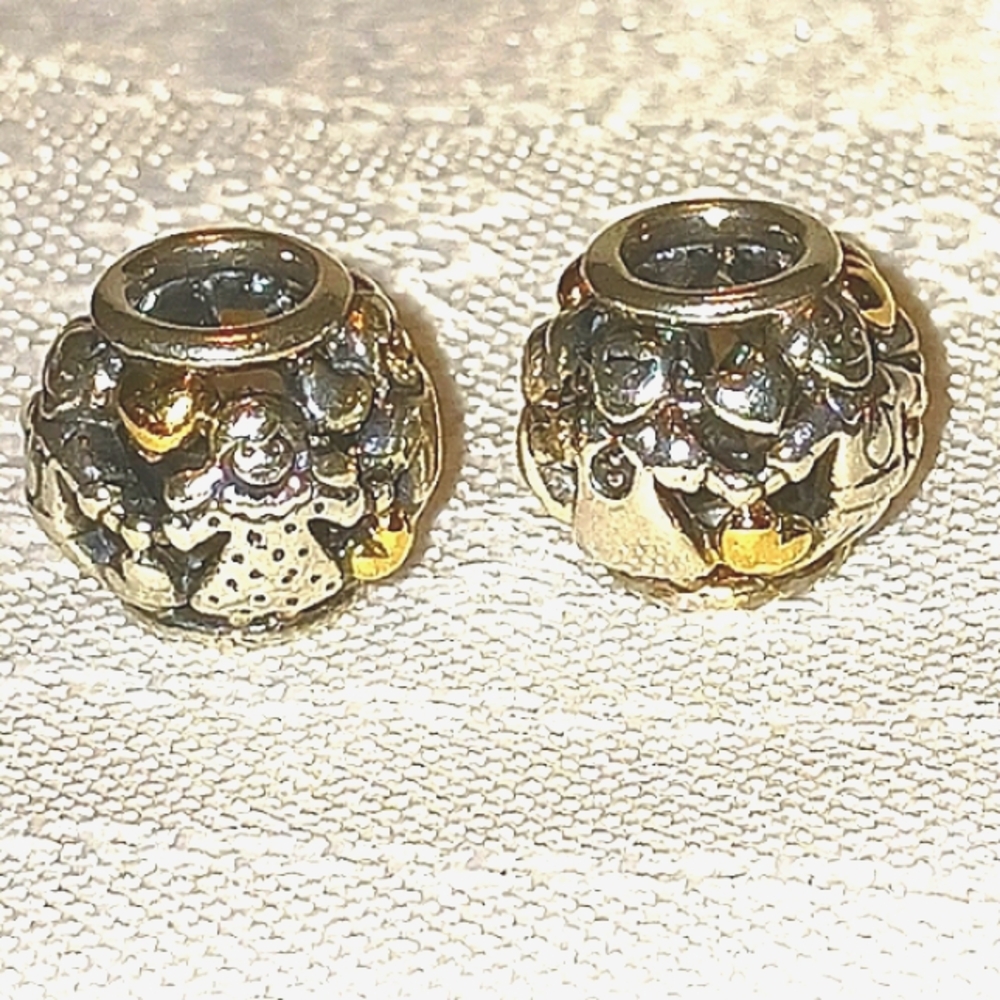 Pandora Sterling Silver and 14k Gold Retired Family Forever Charms